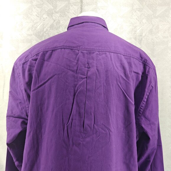 King Ranch Shirt Mens XL Tall XLT Purple Button Down Long Sleeve Western Cowboy - Picture 9 of 14
